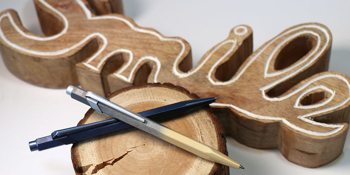 caran _dache_cosmic_blue_849_special_edition_ballpoint_pens_with_smile_sign